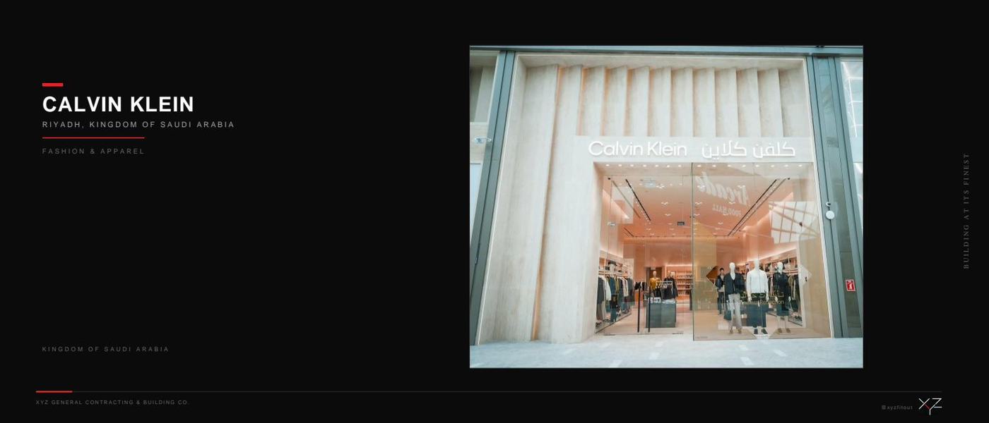 Calvin Klein — Riyadh fit-out by XYZ
