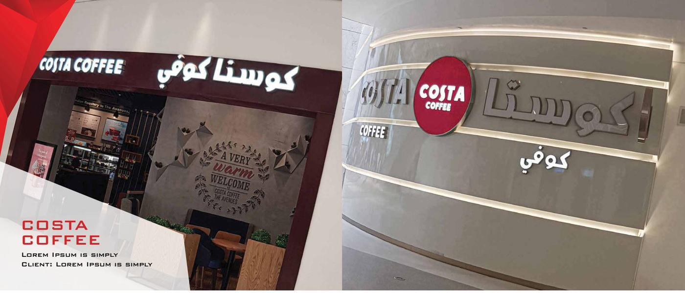 Costa Coffee — Kuwait fit-out by XYZ