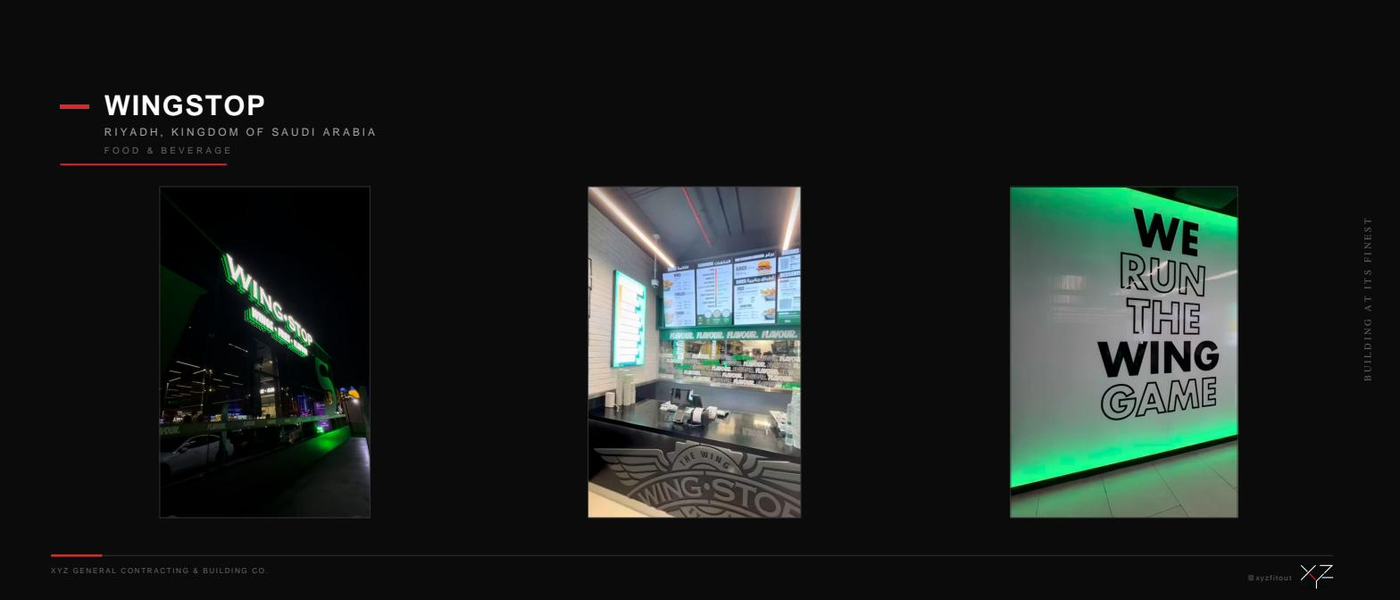 Wingstop — Riyadh fit-out by XYZ